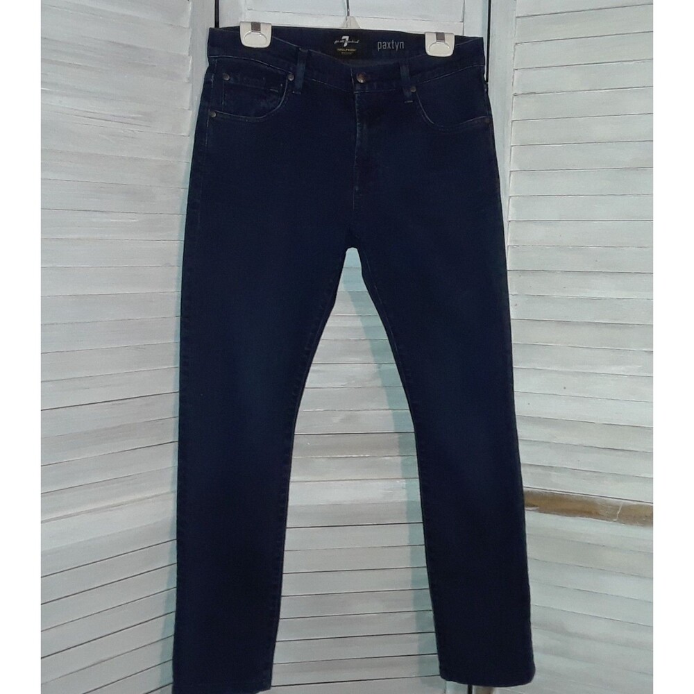 Seven For All Mankind Men's Jeans Paxtyn Size 31 Mid Rise Dark Wash